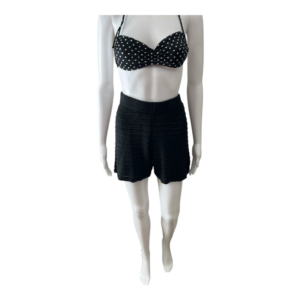 Wild Fable Women's Black Crochet Knit Shorts Size XS